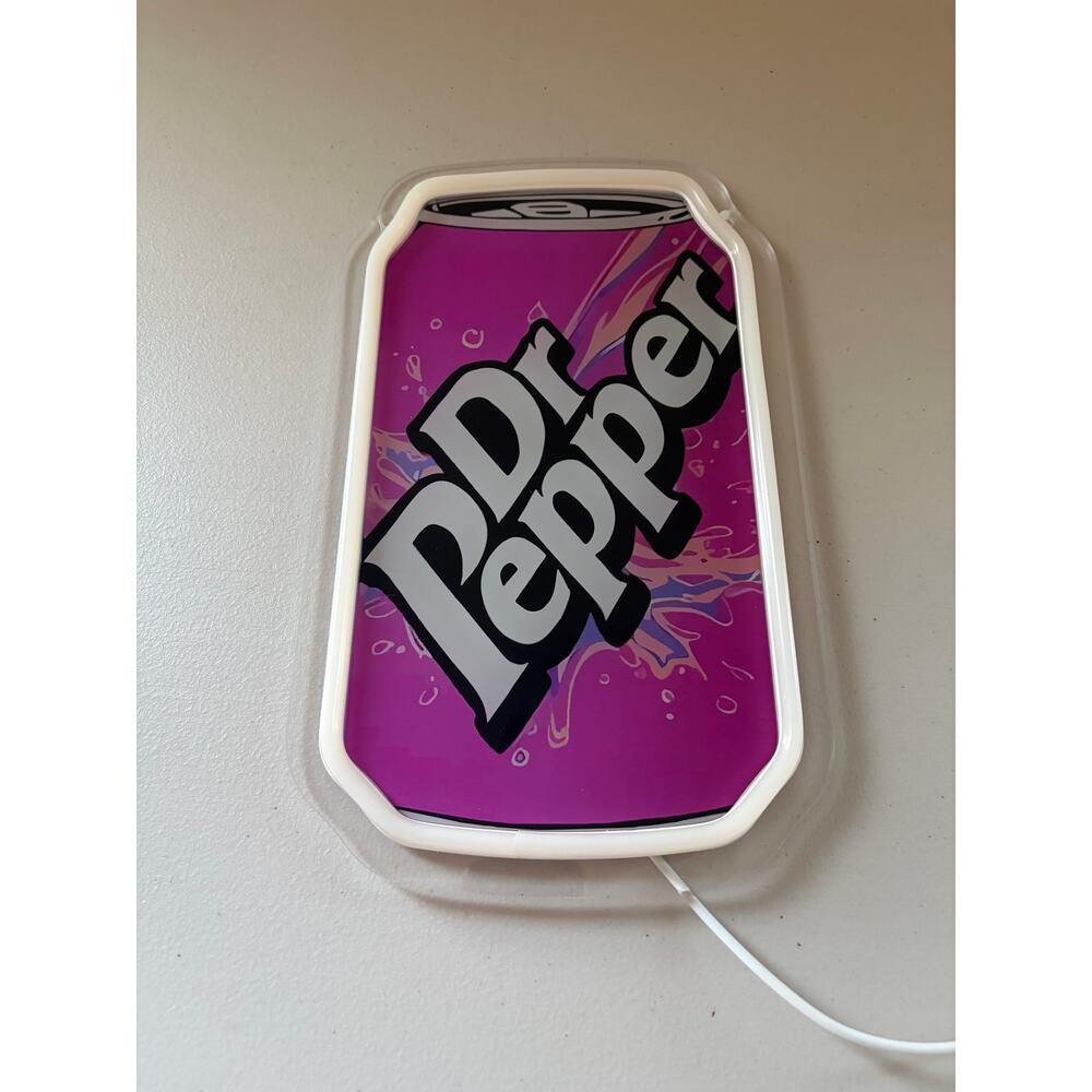 LAST ONE!!!! Dr Pepper Pink Soda Neon LED light 11.6x6.7" Dorm Decor - Picture 2 of 2